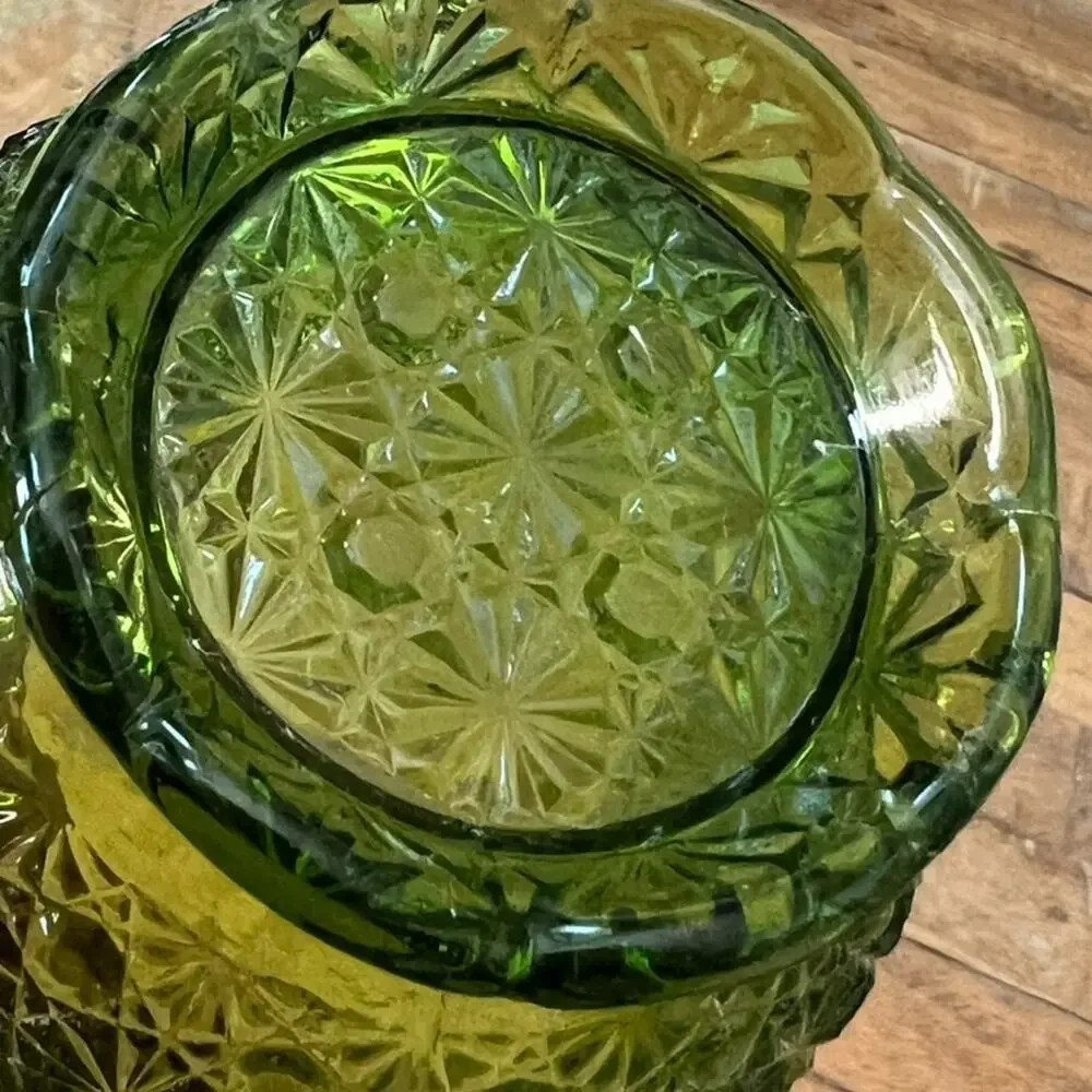 Vintage Green Scallop Edge Bowl 4